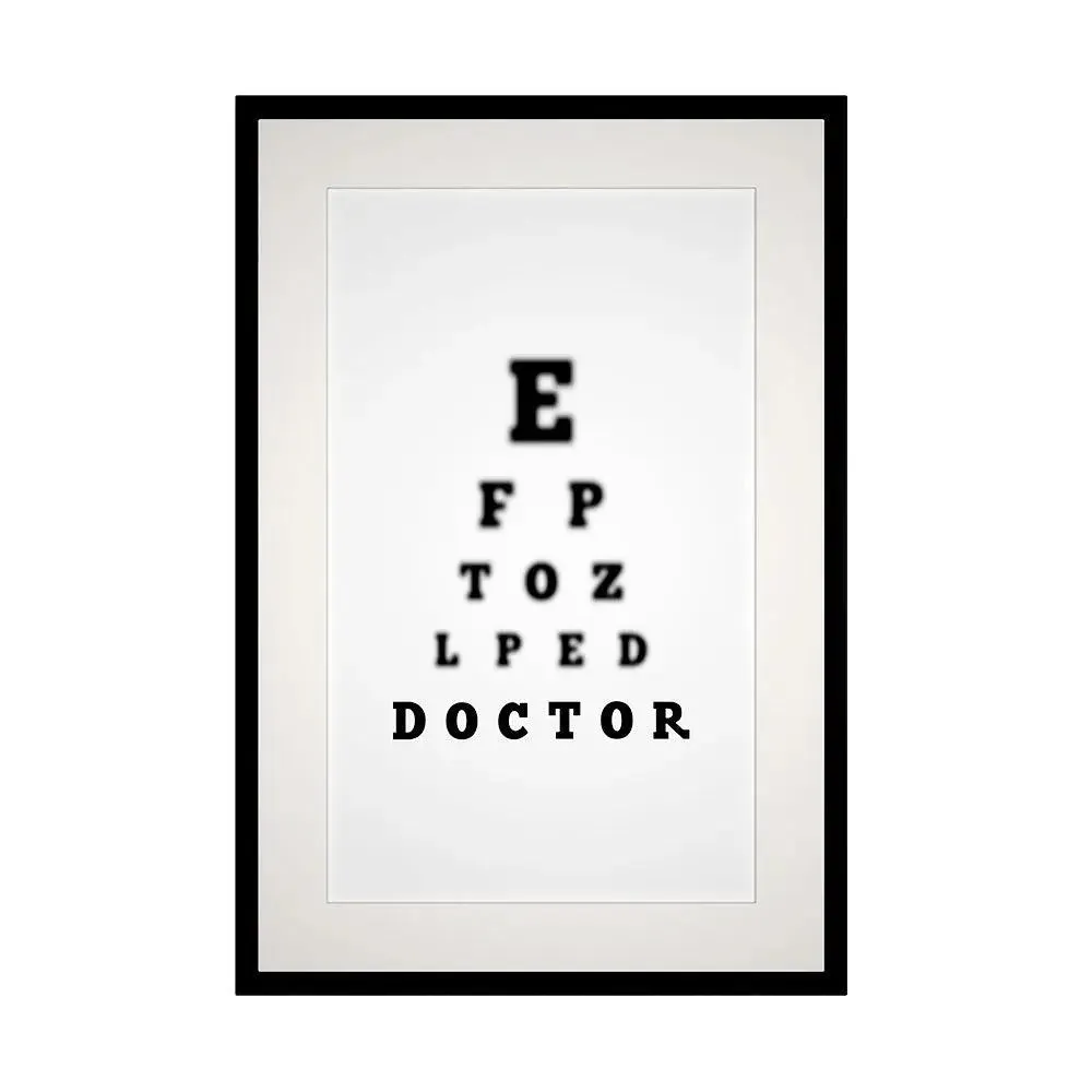 Funky Typographical Framed Wall Art for Doctor Clinic / Gift for Doctor