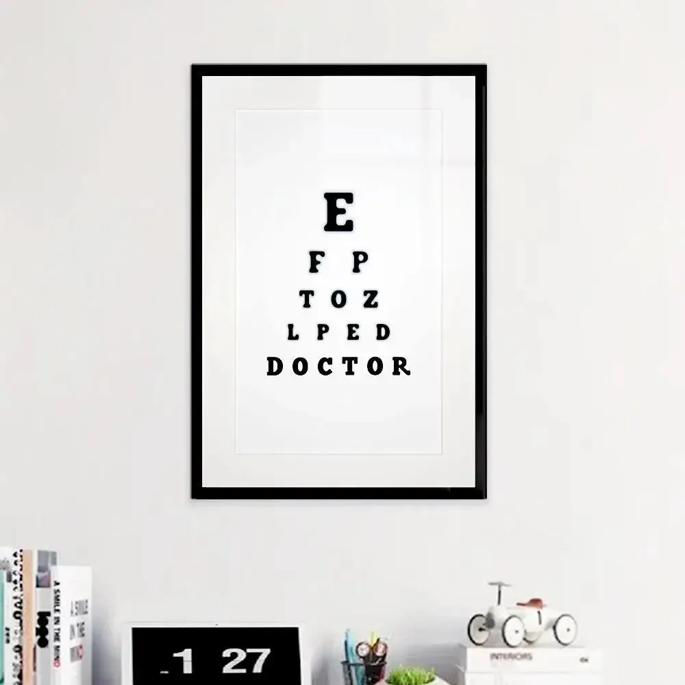 Funky Typographical Framed Wall Art for Doctor Clinic / Gift for Doctor