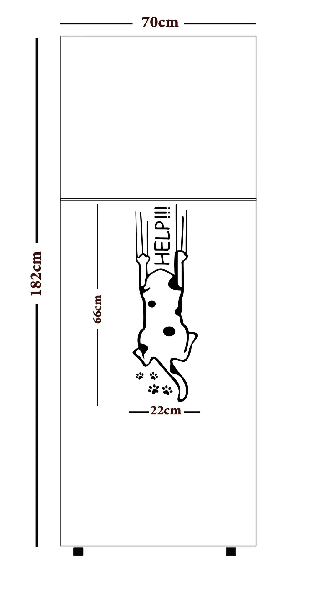 Funny Cat Vinyl Fridge Sticker