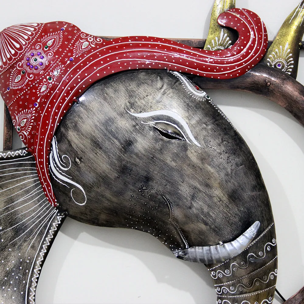 Ganesh Modern Art Metal Wall Art With LED Lights