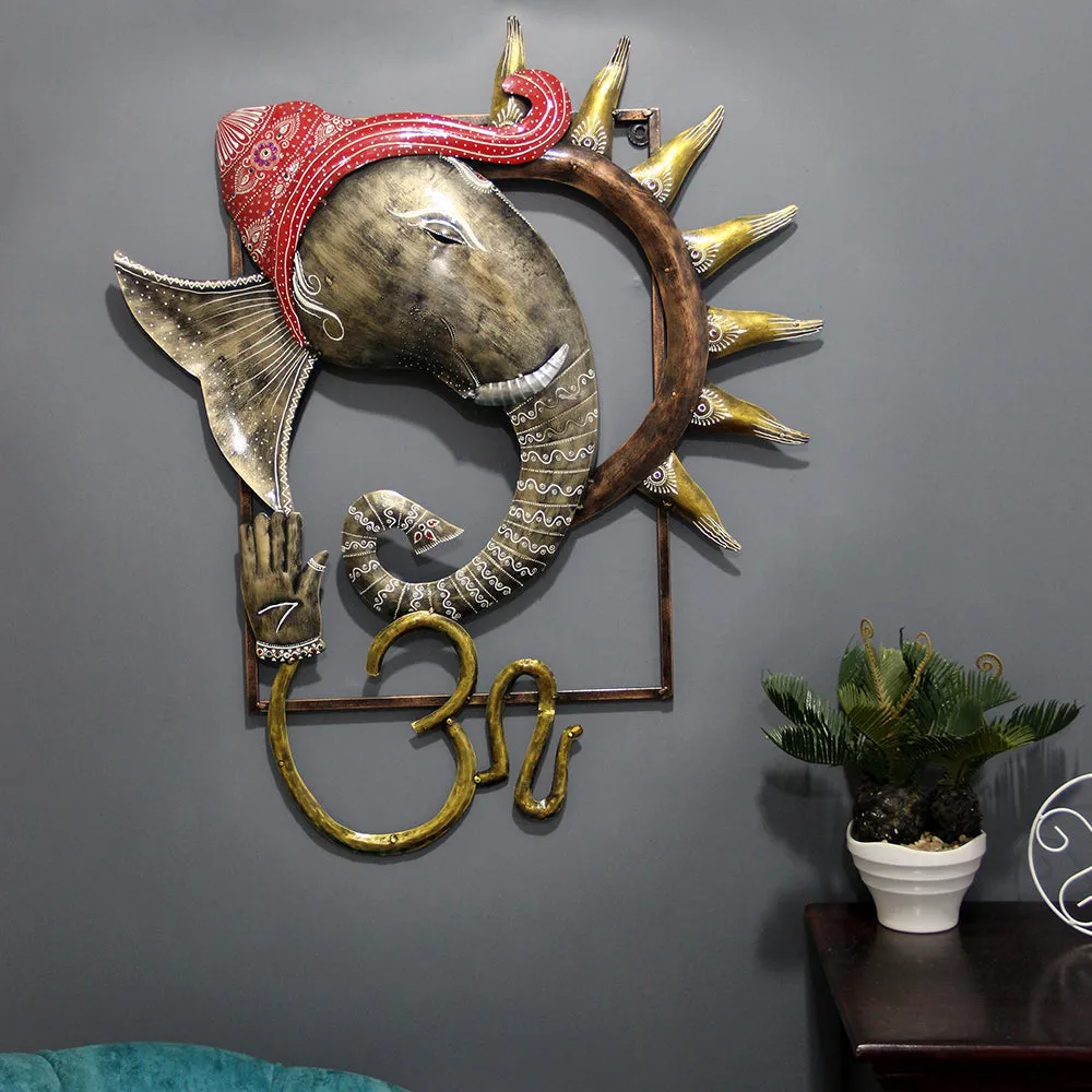 Ganesh Modern Art Metal Wall Art With LED Lights