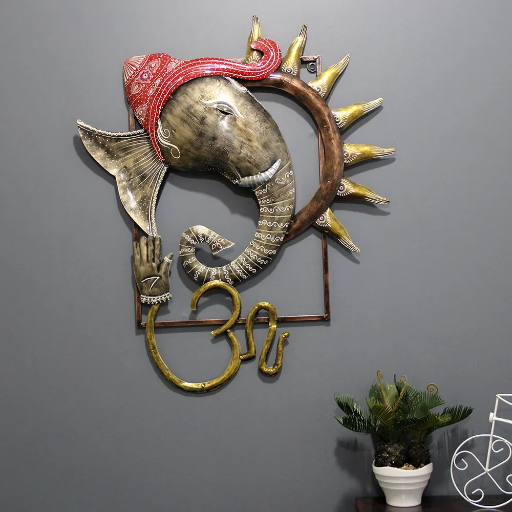 Ganesh Modern Art Metal Wall Art With LED Lights