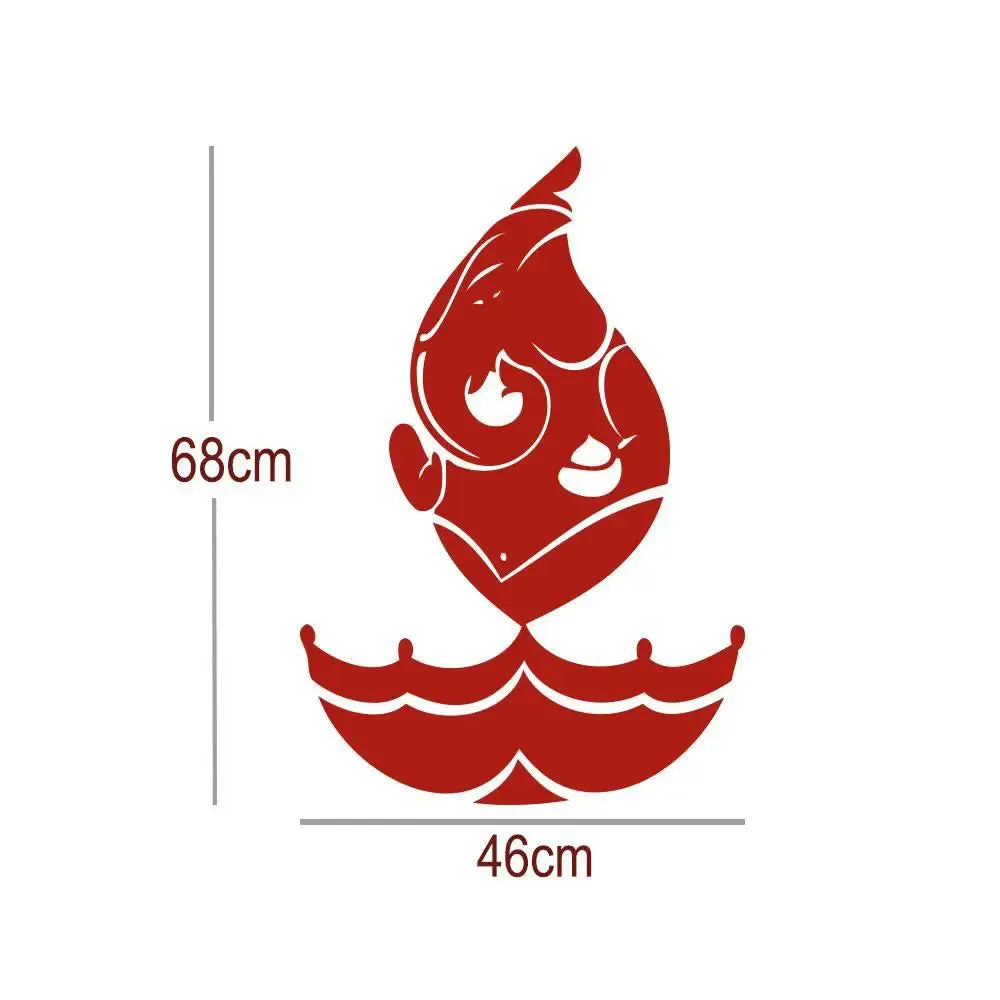 Ganesha in Diya Shape Wall Sticker