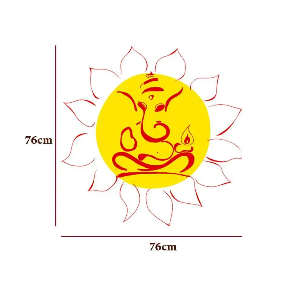 Ganesha in Lotus Wall Decal