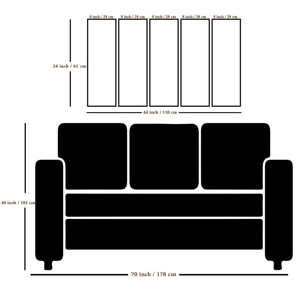Gautam Buddha Wooden Framed 5 Pieces Spiritual Painting