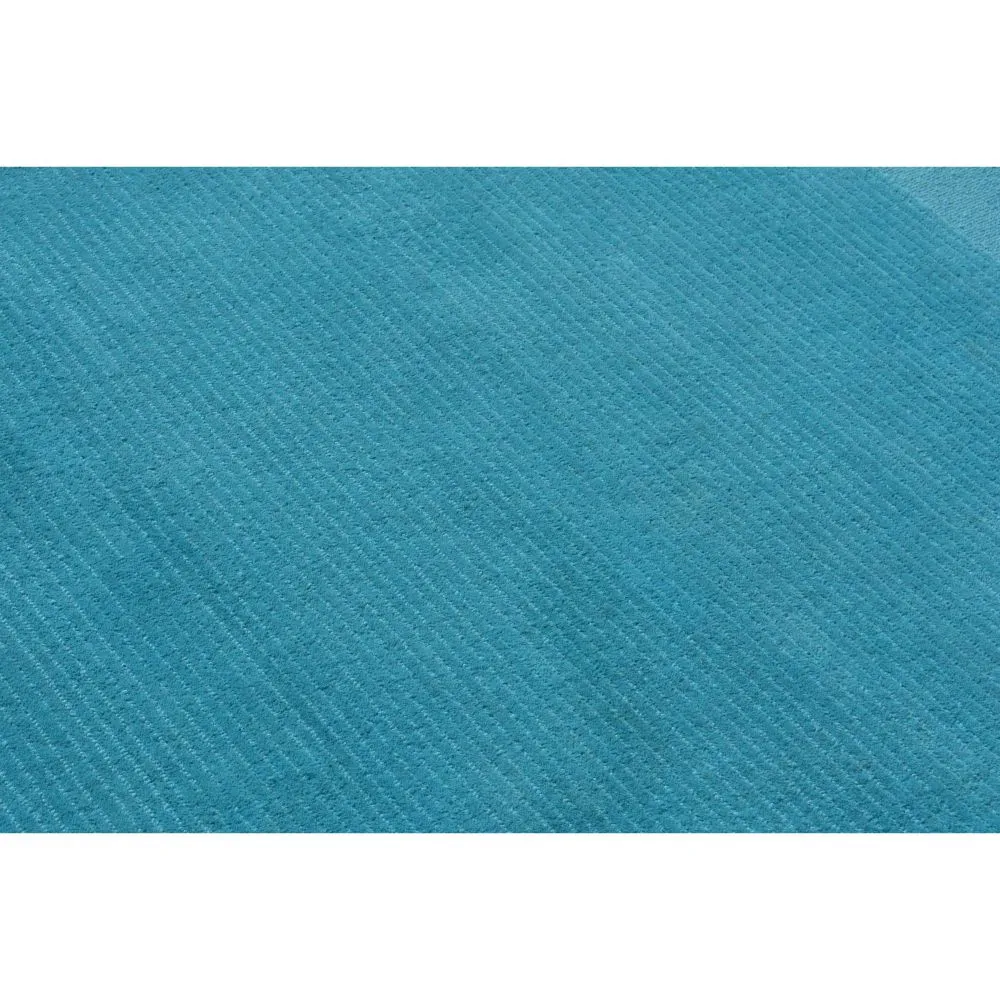 Generic Plain Bordered Blue Tufted Area Carpet 3X5ft