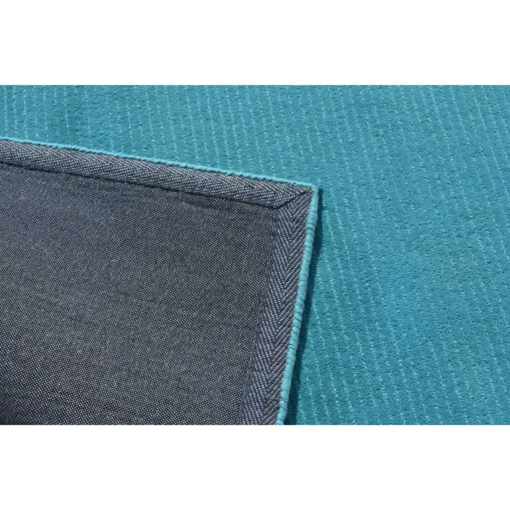 Generic Plain Bordered Blue Tufted Area Carpet 3X5ft