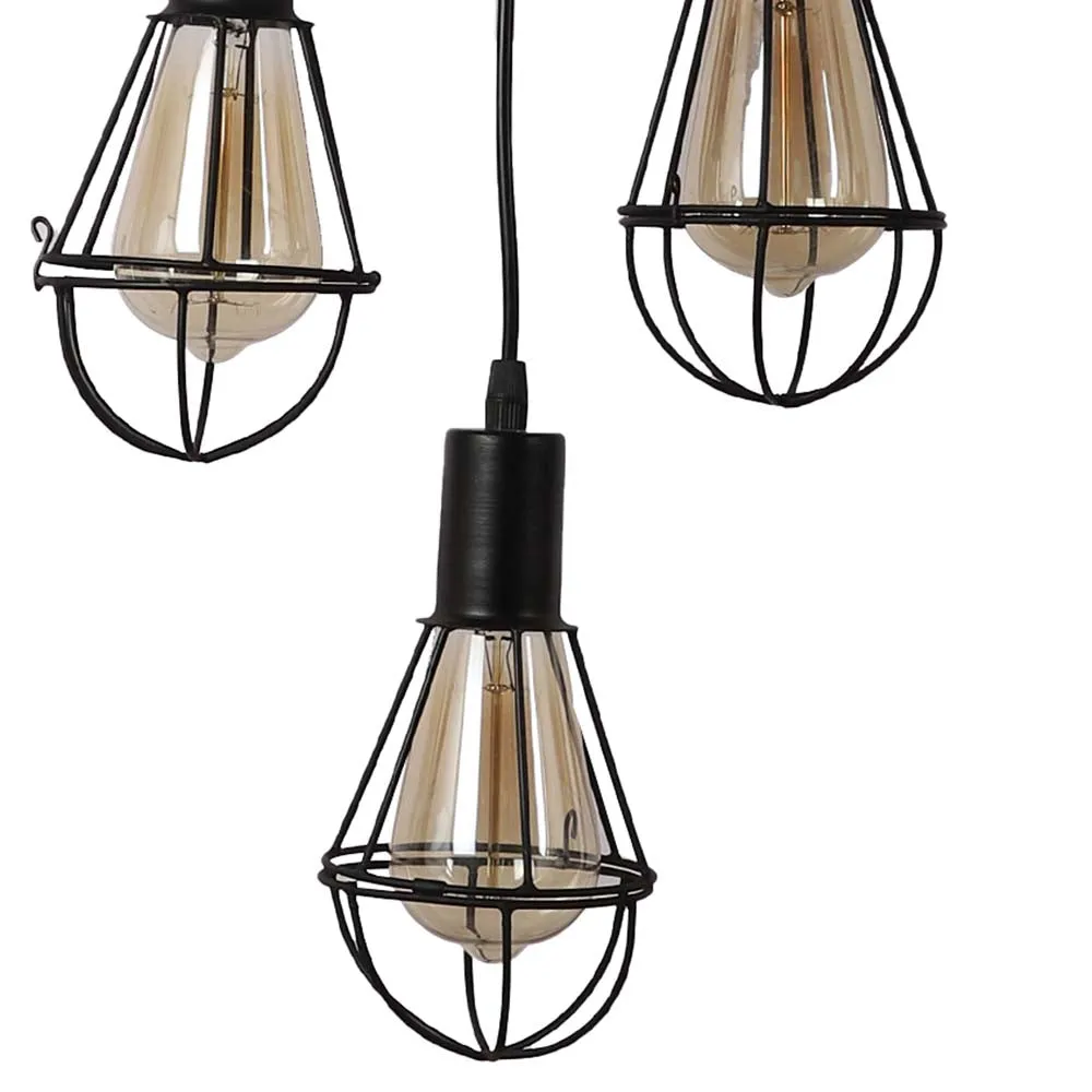 Geometric Cut Antique Cluster Hanging Light