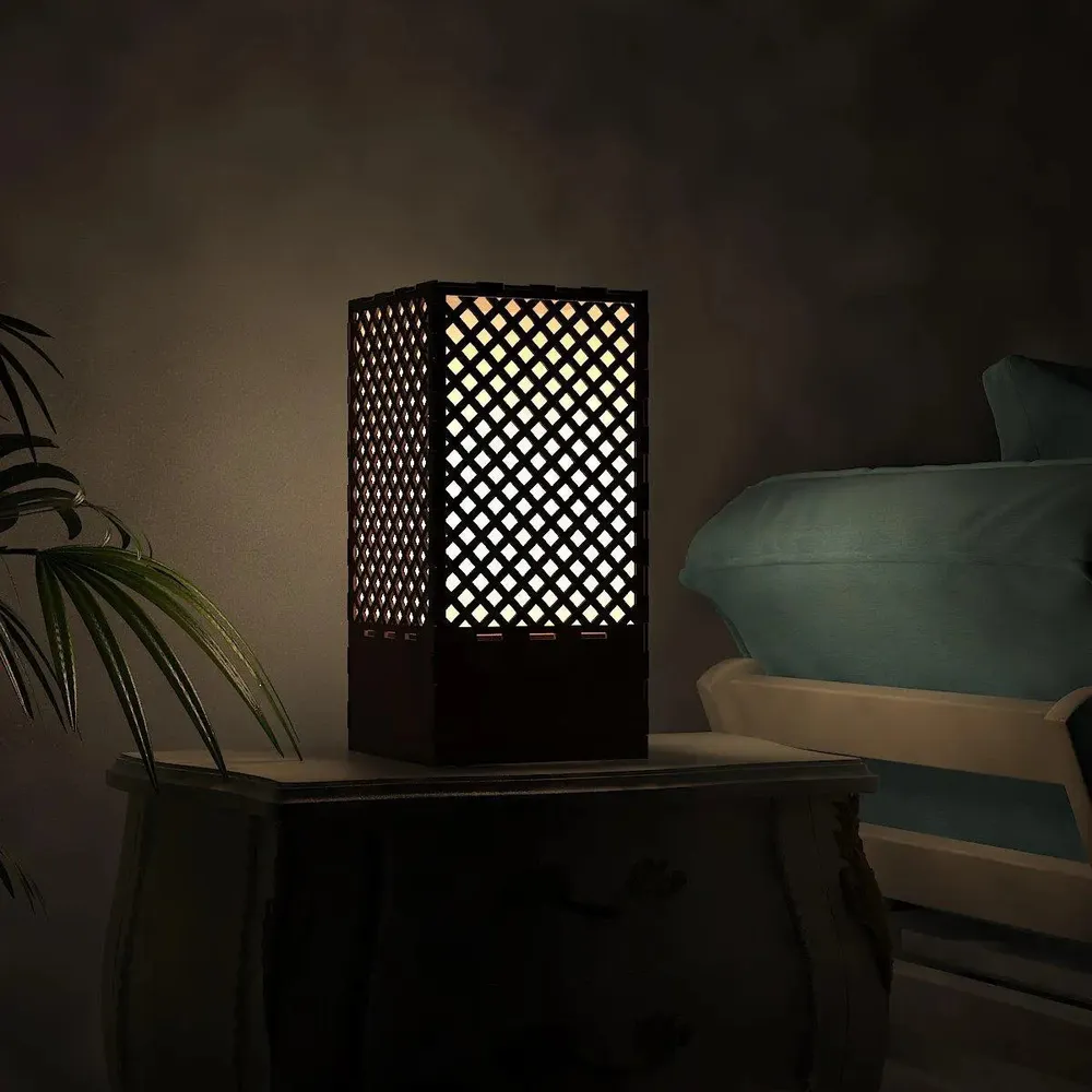 Geometric Design Wood Table Lamp / Table Light / Modern Lamp