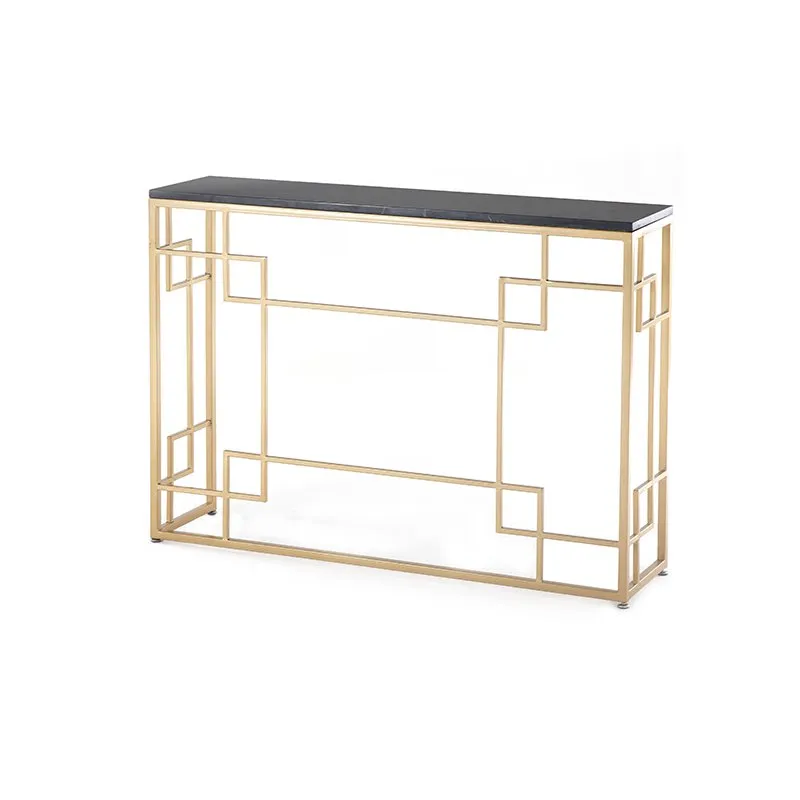 Geometric Designer Metal Console Table