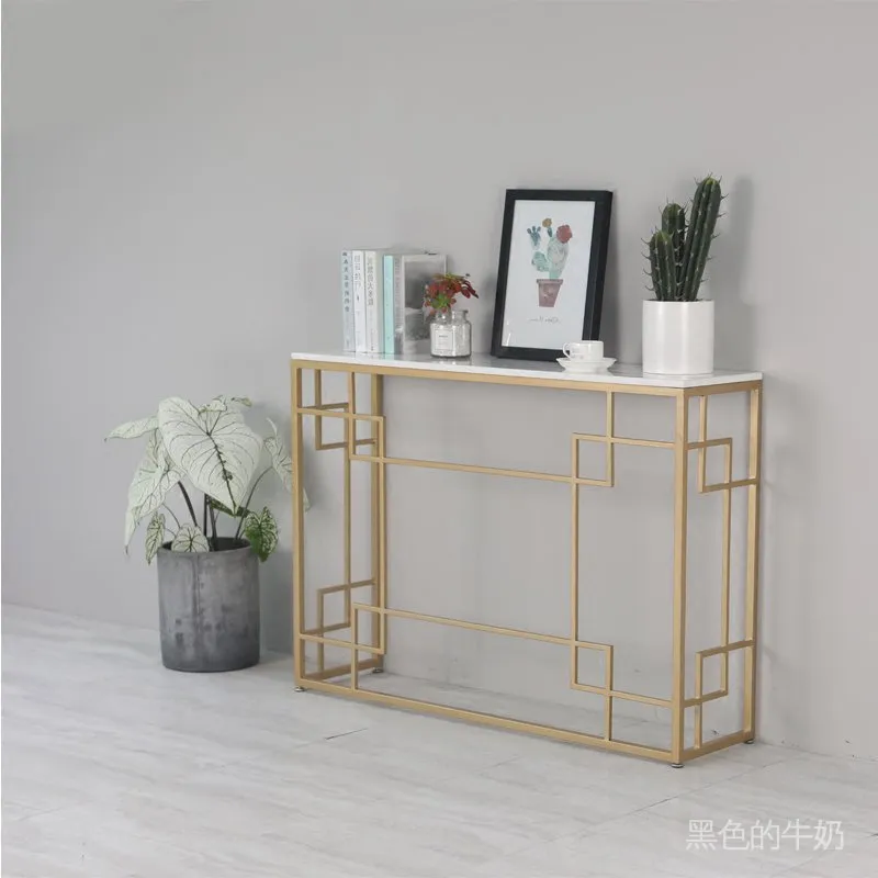 Geometric Designer Metal Console Table