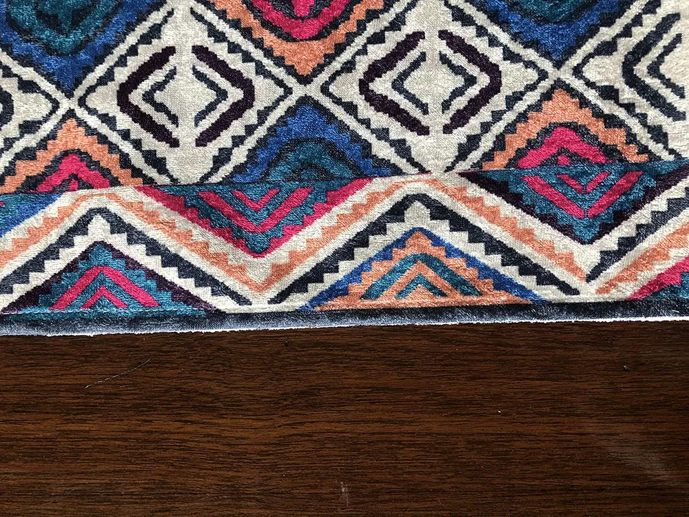 Geometric Designer Soft Velvet Table Runner