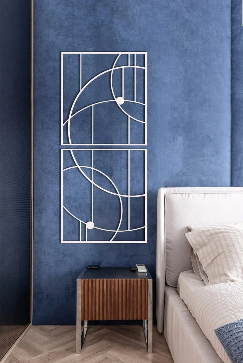 Geometric Entwined Circles Metal Wall Art Set Of 2
