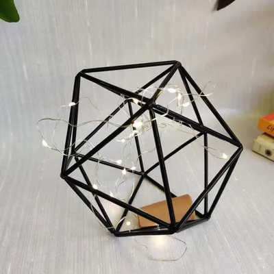Geometric LED Entwined Black Centrepiece
