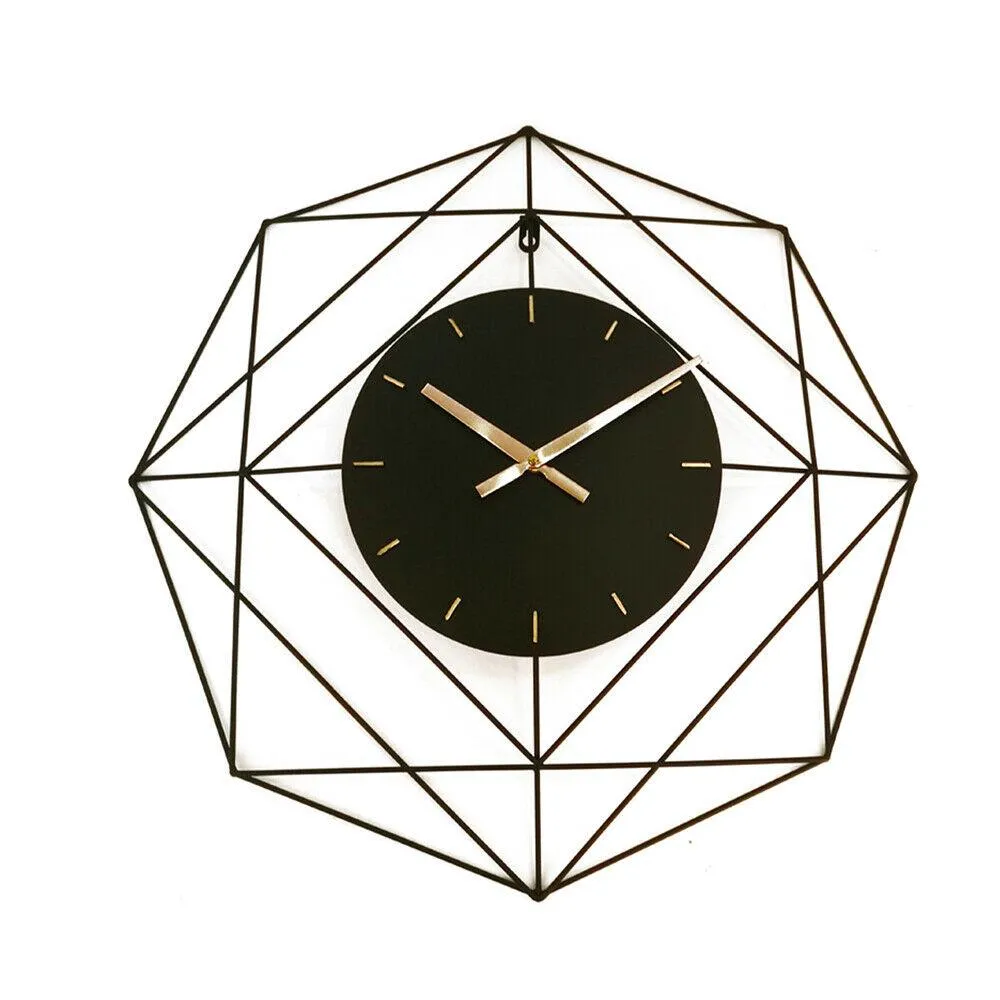 Geometric Pattern Designer Metal Wall Clock