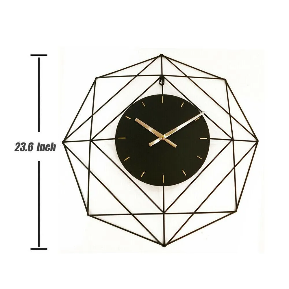 Geometric Pattern Designer Metal Wall Clock
