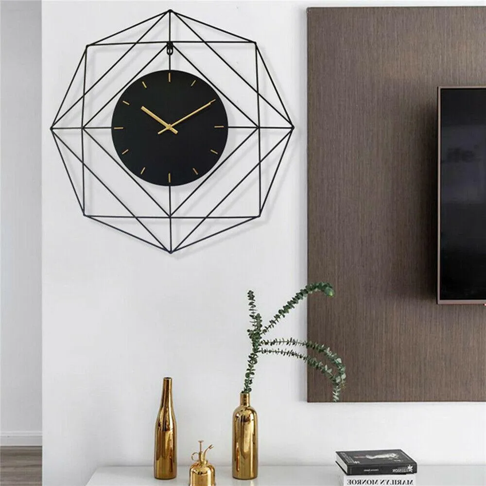 Geometric Pattern Designer Metal Wall Clock