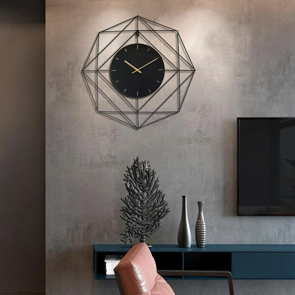 Geometric Pattern Designer Metal Wall Clock