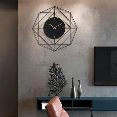 Geometric Pattern Designer Metal Wall Clock