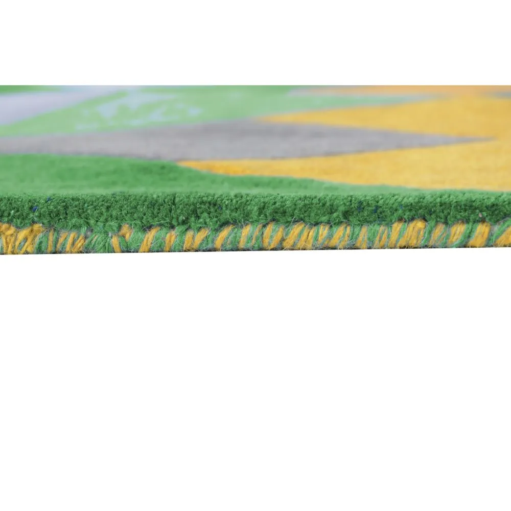 Geometric Pattern Multicolor Tufted Area Carpet 2*5ft