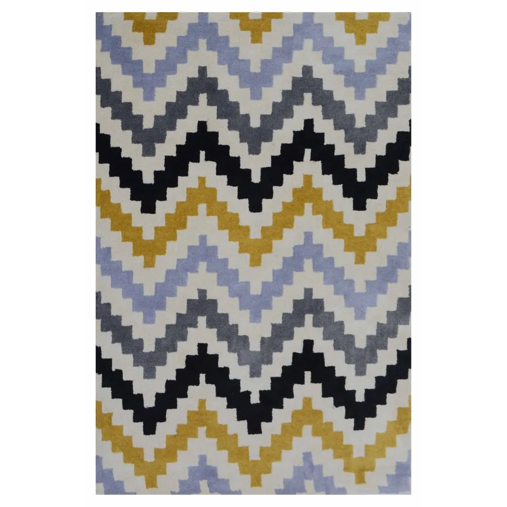 Geometric Patterned Multicolor Designer Area Carpet 2*5ft