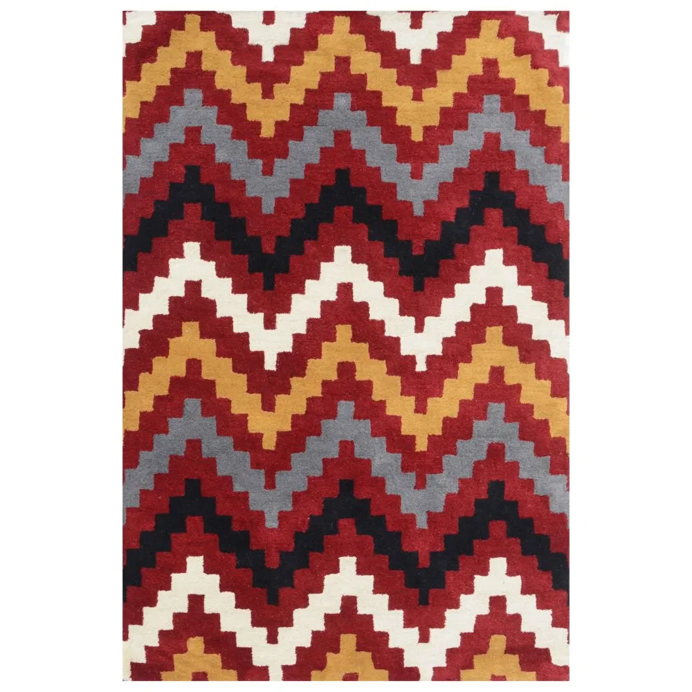 Geometric Patterned Multicolor Designer Area Carpet 2*5ft