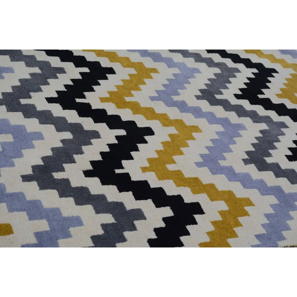 Geometric Patterned Multicolor Designer Area Carpet 2*5ft