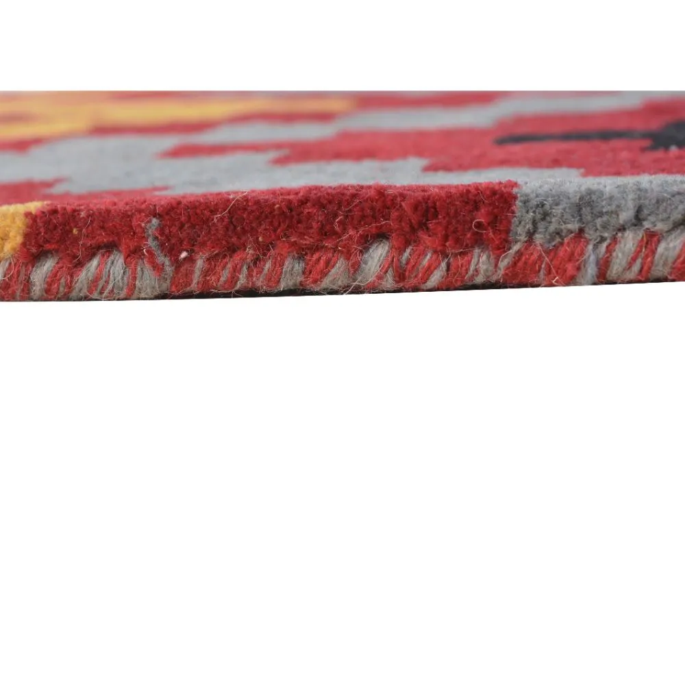 Geometric Patterned Multicolor Designer Area Carpet 2*5ft