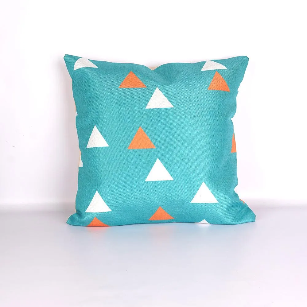 Geometric Printed Multi Color Polyester Cushion Covers 16x16in Set of 5