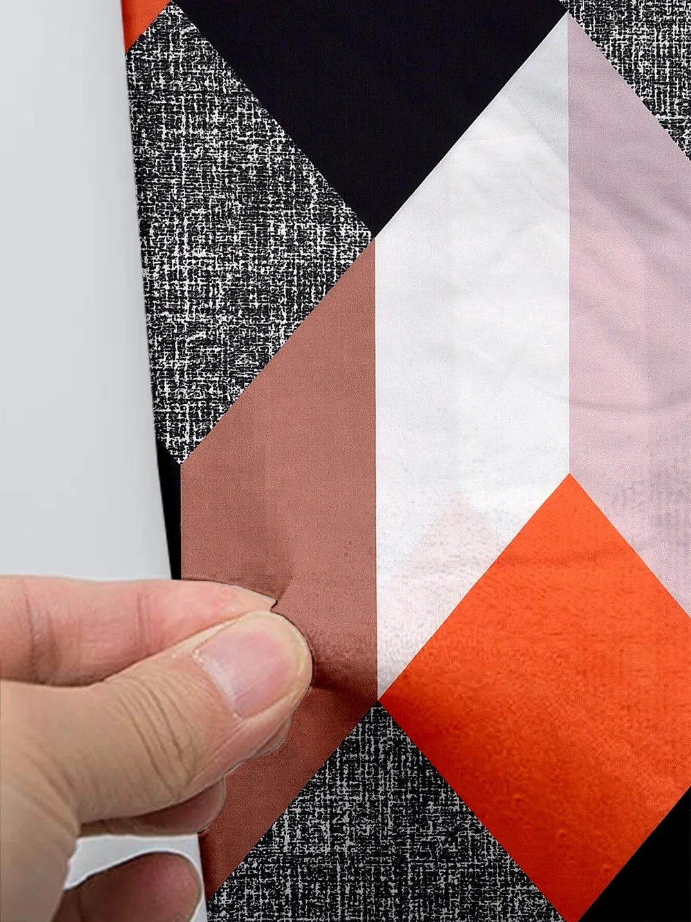 Geometric Printed Orange & Black Split Ac Cover 1 Ton