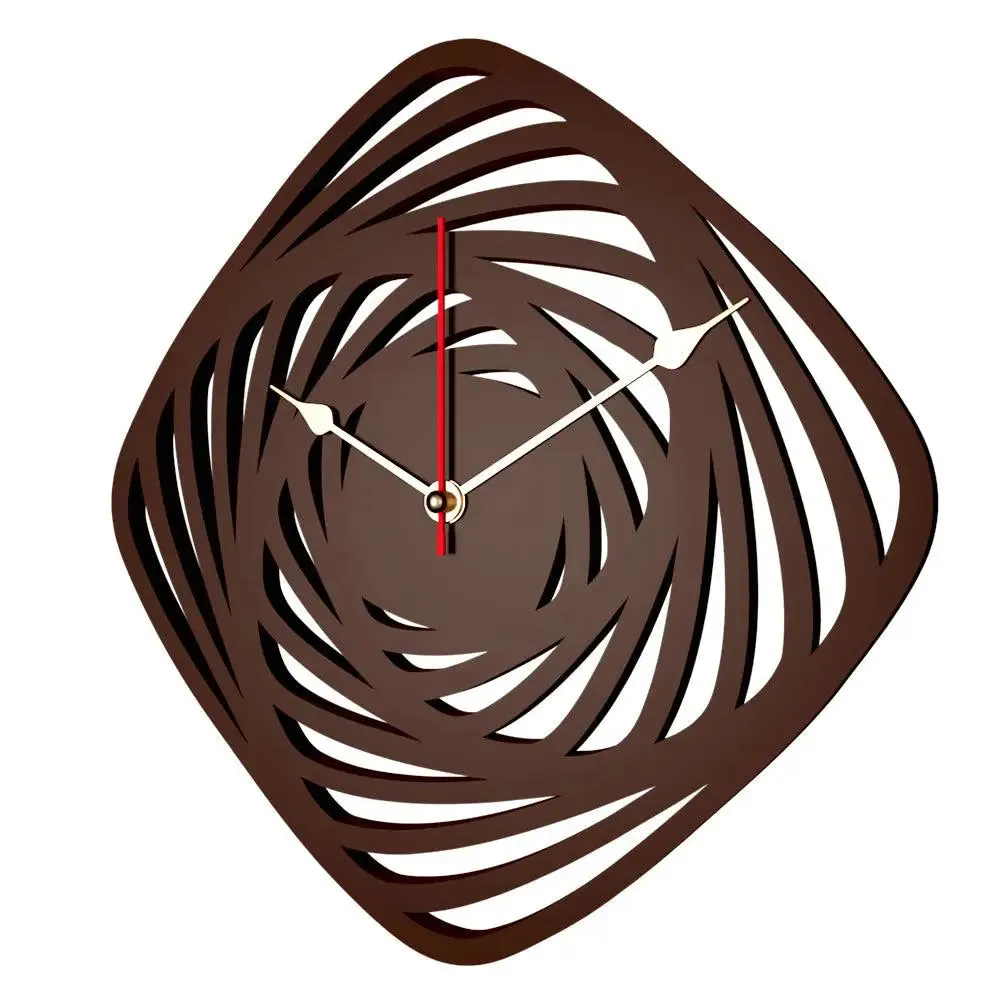 Geometric  Shape Wooden Wall Clock