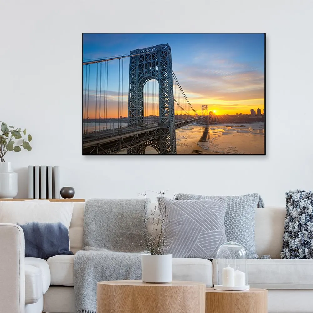 George Washington Bridge Framed Wall Art With Frame