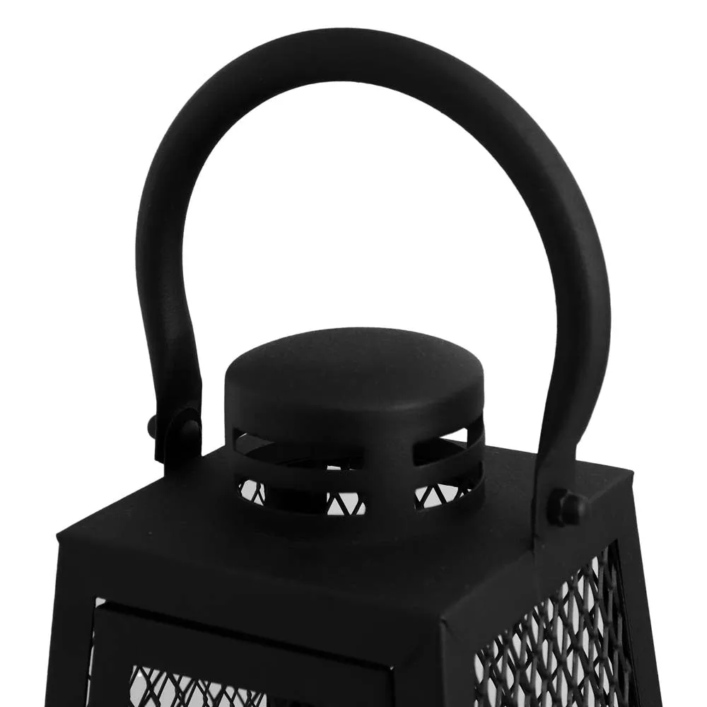 Gigantic Jet Black Candle Lantern