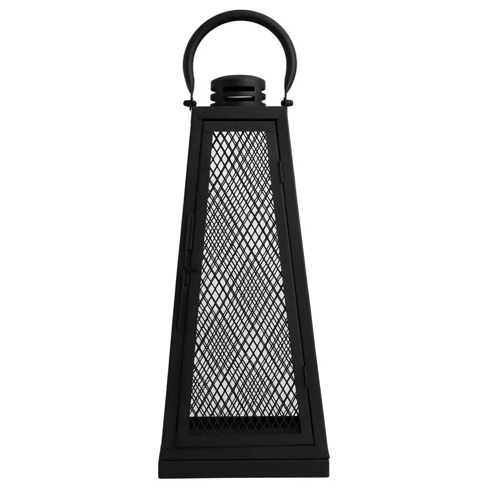 Gigantic Jet Black Candle Lantern