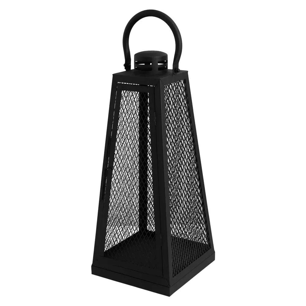 Gigantic Jet Black Candle Lantern