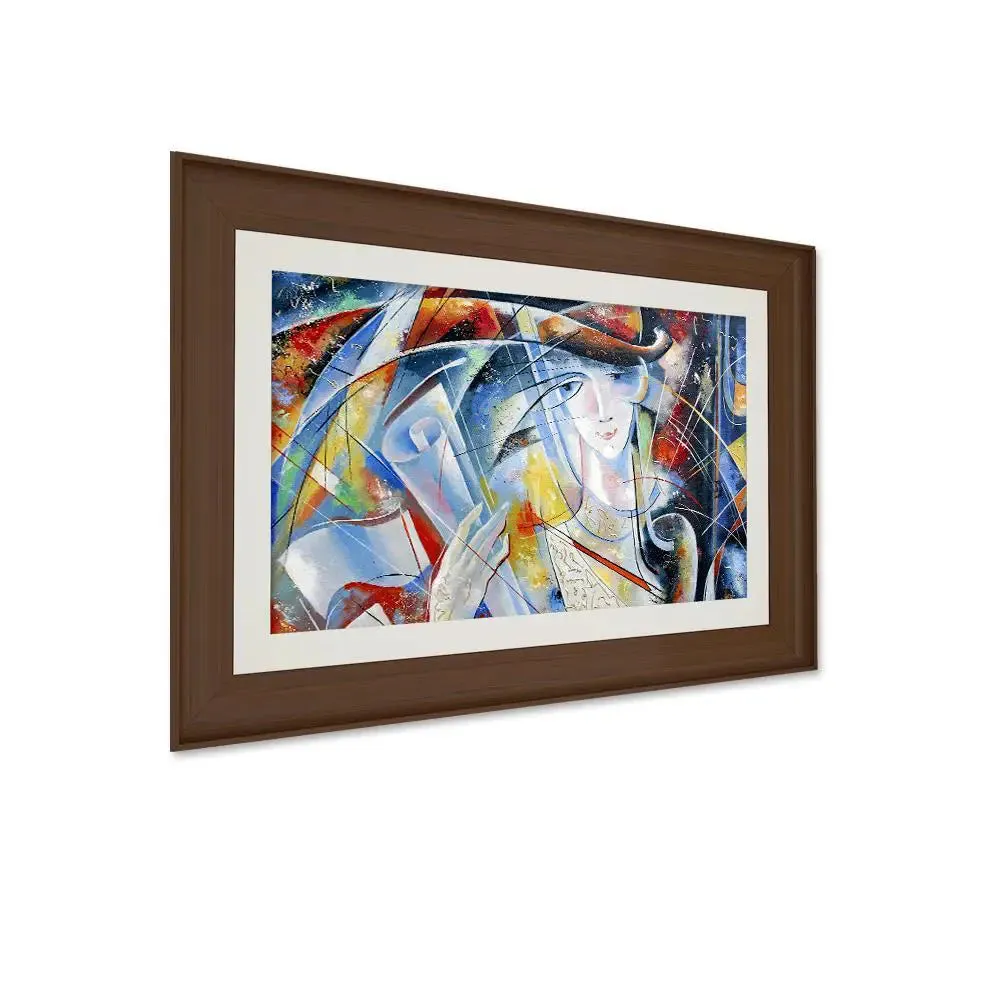 Girl Abstract Art Framed Wall Painting