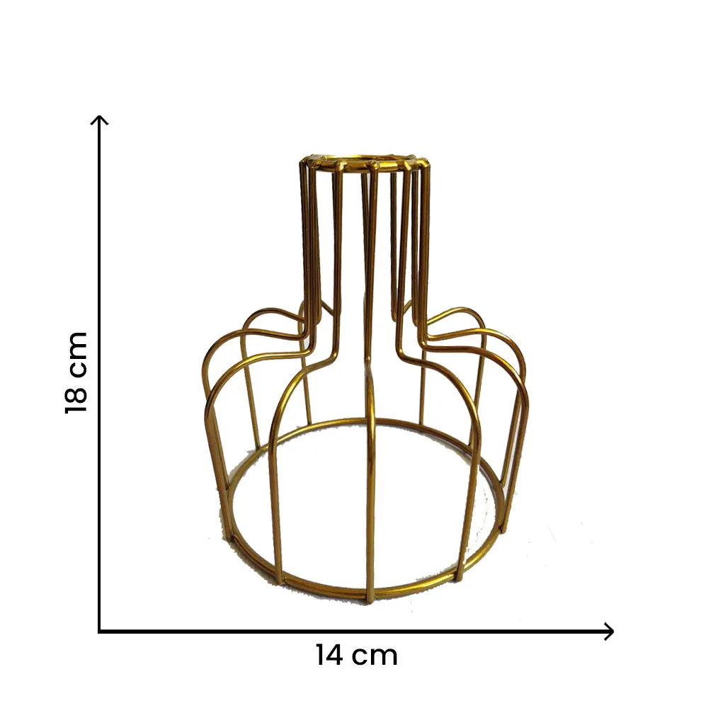 Gleaming Golden Elegant Glass Tube Vase