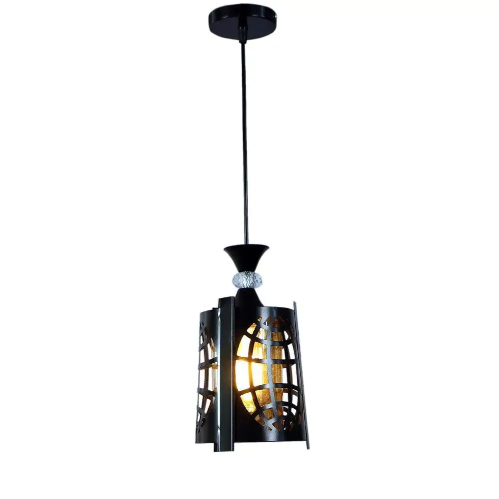 Globe Cut Metal Lustre Glass Hanging Light