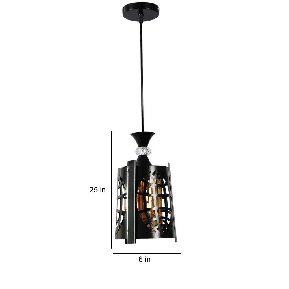 Globe Cut Metal Lustre Glass Hanging Light
