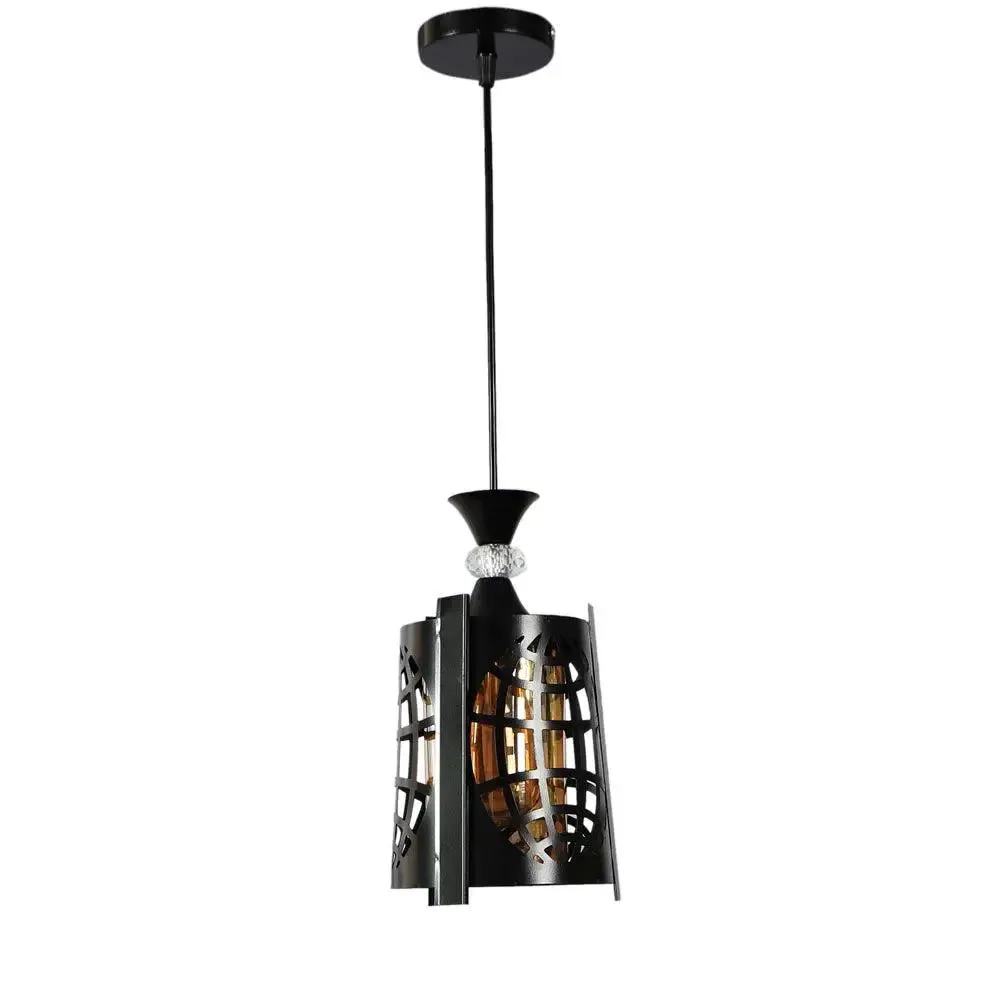 Globe Cut Metal Lustre Glass Hanging Light