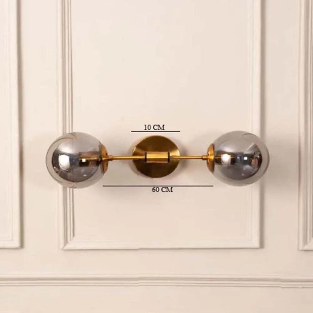 Globe Double Linear Wall Sconce Single Piece