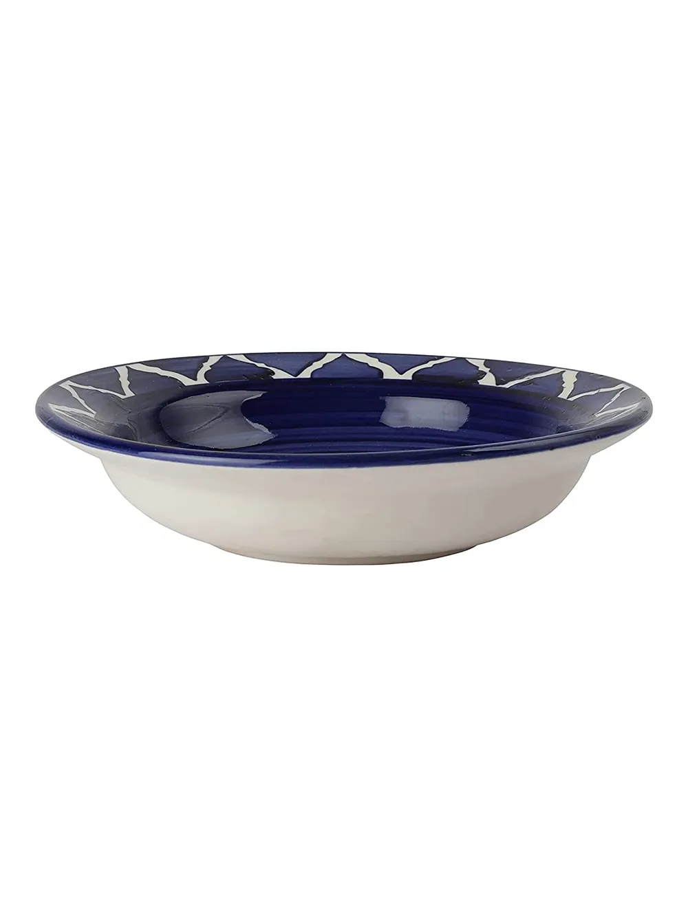 Glossy Blue Ceramic Small Plates Set Of 2