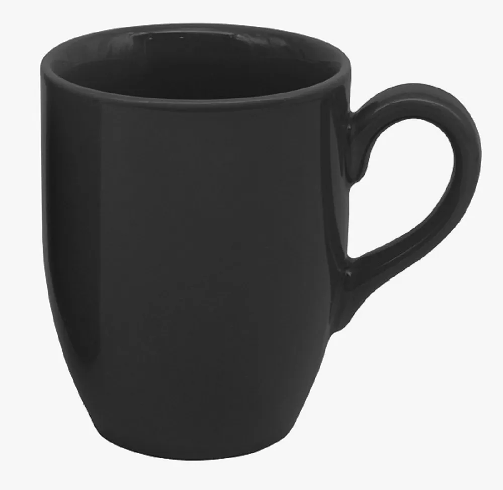 Glossy Dark Porcelain Coffee Mugs Set Of 2