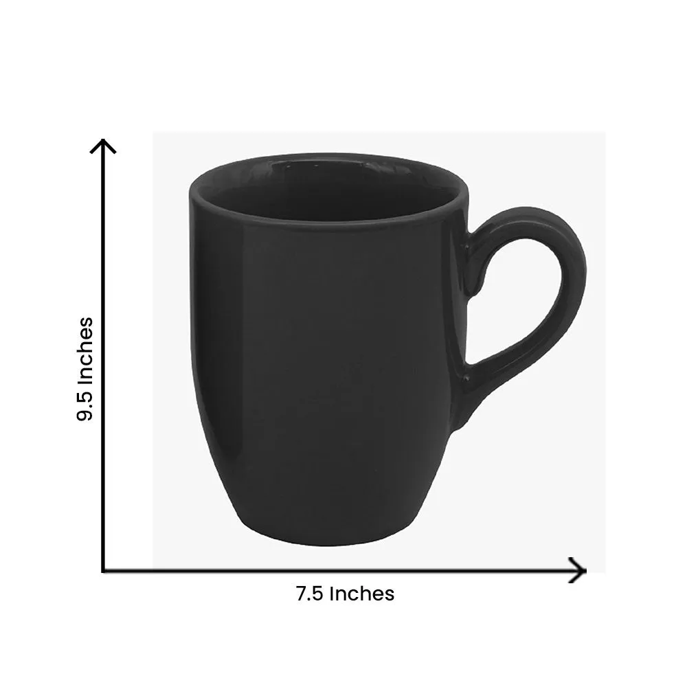 Glossy Dark Porcelain Coffee Mugs Set Of 2