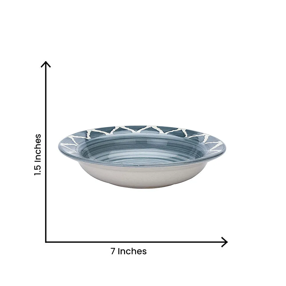 Glossy Grey Ceramic Small Plates Set Of 2