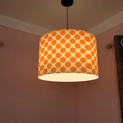 Glowing Orange Hanging Light