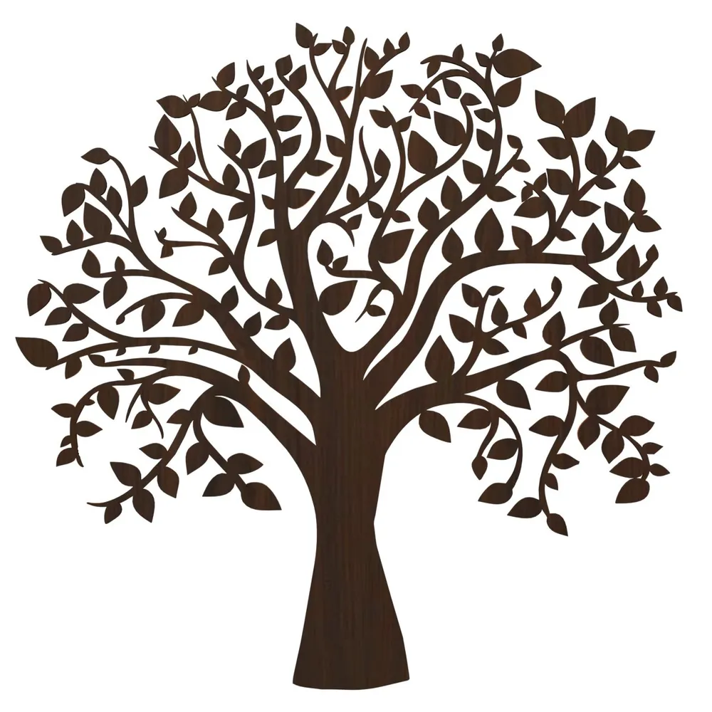 Glowing Tree Backlit Acrylic wall Art / Night Light, Walnut Finish