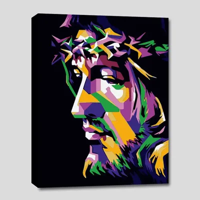 God Jesus DIY(Do-It-Yourself)/ Paint by numbers canvas painting kit