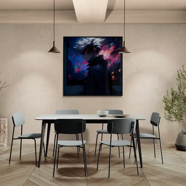 Gojo Sataru Jujutsu Kaisen Anime Canvas Wall Painting With Frame