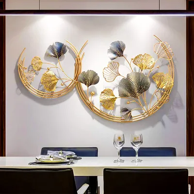 Gold &amp; Silver Wild Flowers Large Metal Wall Art